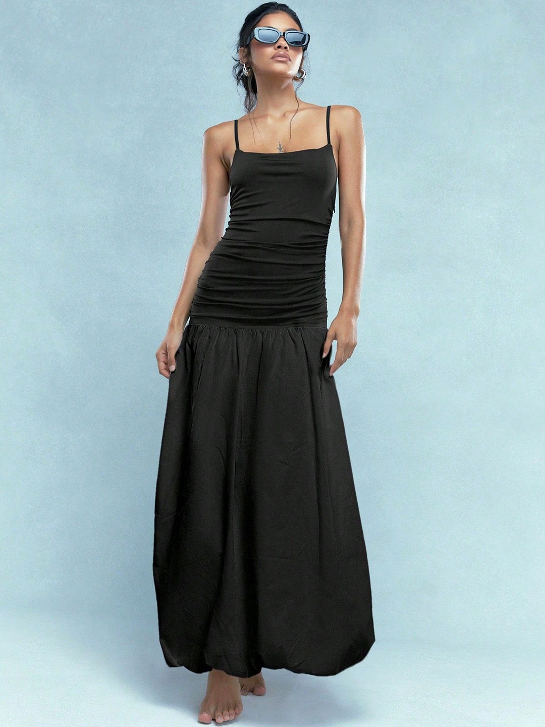 

Dracht Balloon Maxi Dress, Black