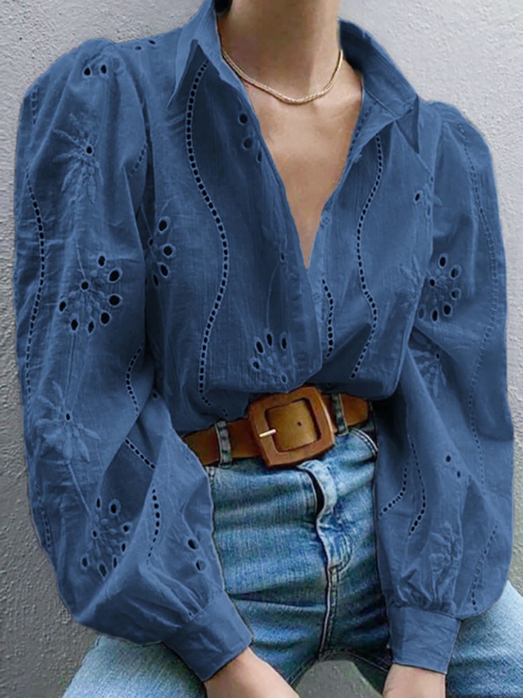 

StyleCast x Revolte Women Opaque Casual Shirt, Blue