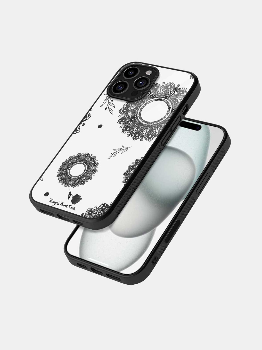 

macmerise Abstract Printed iPhone 16 Pro Max Bumper Case Mobile Accessories, Black