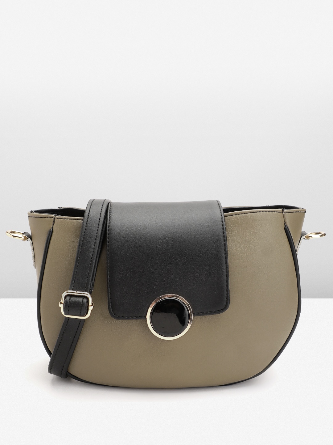 

Mast & Harbour Colourblocked Structured Sling Bag, Olive