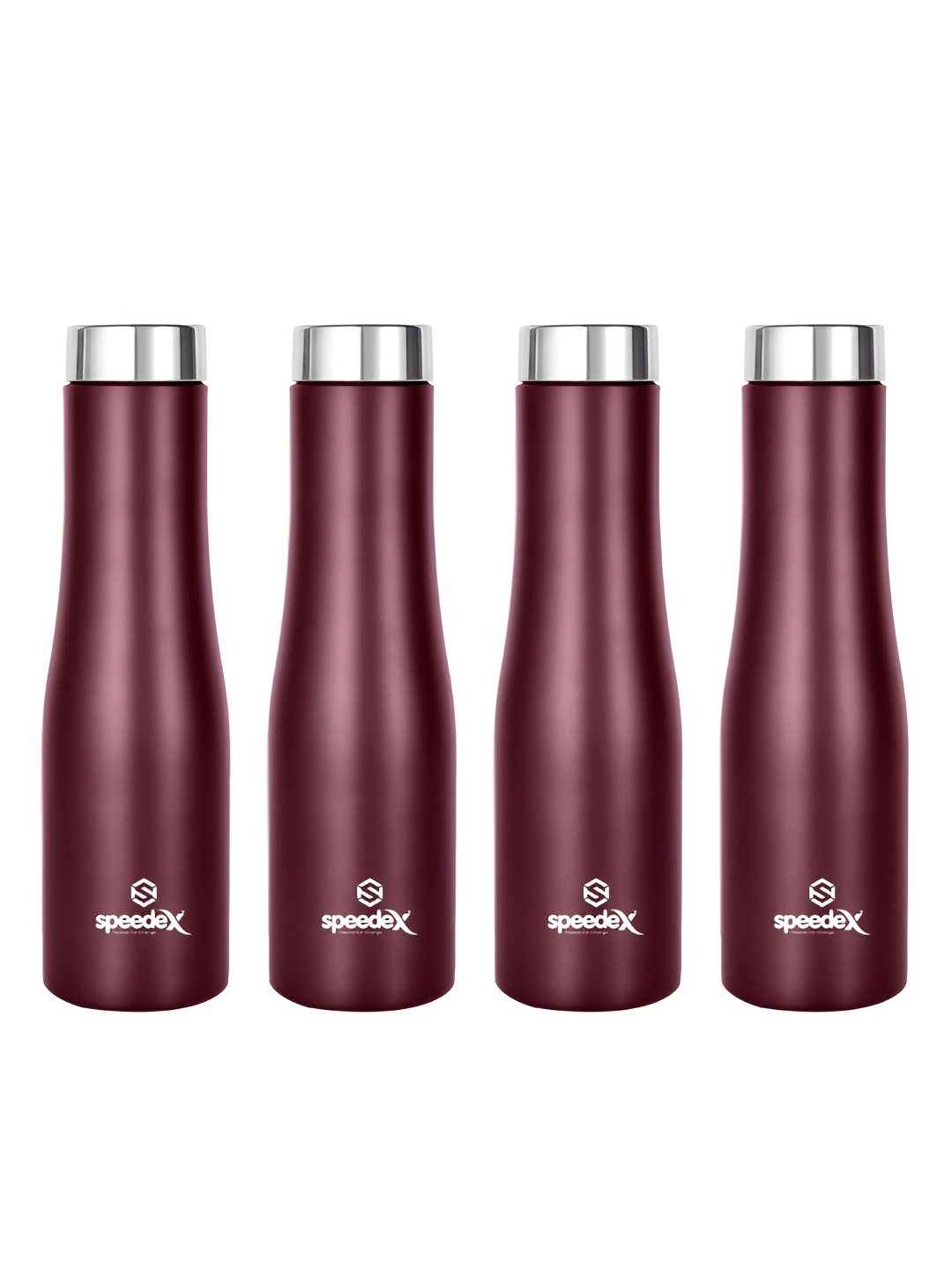 

Speedex Multicoloured Set of 4 Stainless Steel Solid Water Bottle, Multi