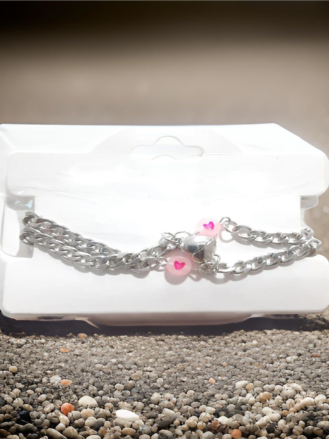 

RUHI COLLECTION Unisex 2 Silver-Plated Link Bracelet