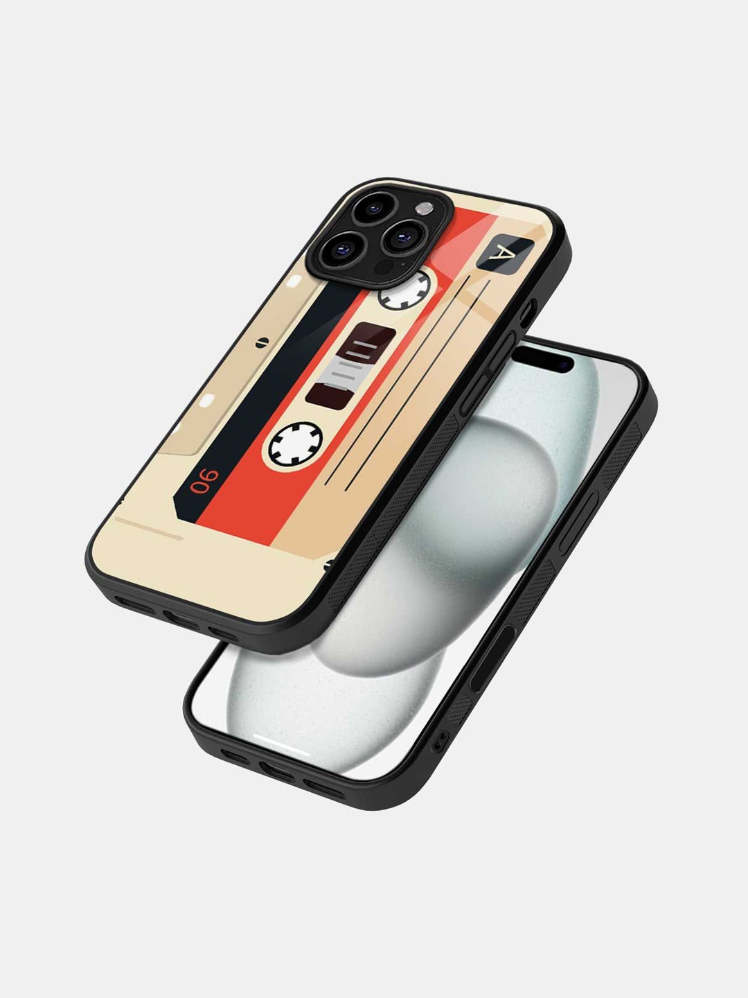

macmerise Abstract Printed iPhone 16 Pro Max Bumper Case Mobile Accessories, Black