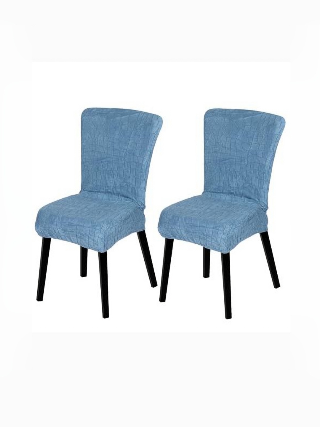 

HOUSE OF QUIRK Blue 2 Pieces Jacquard Chair Covers