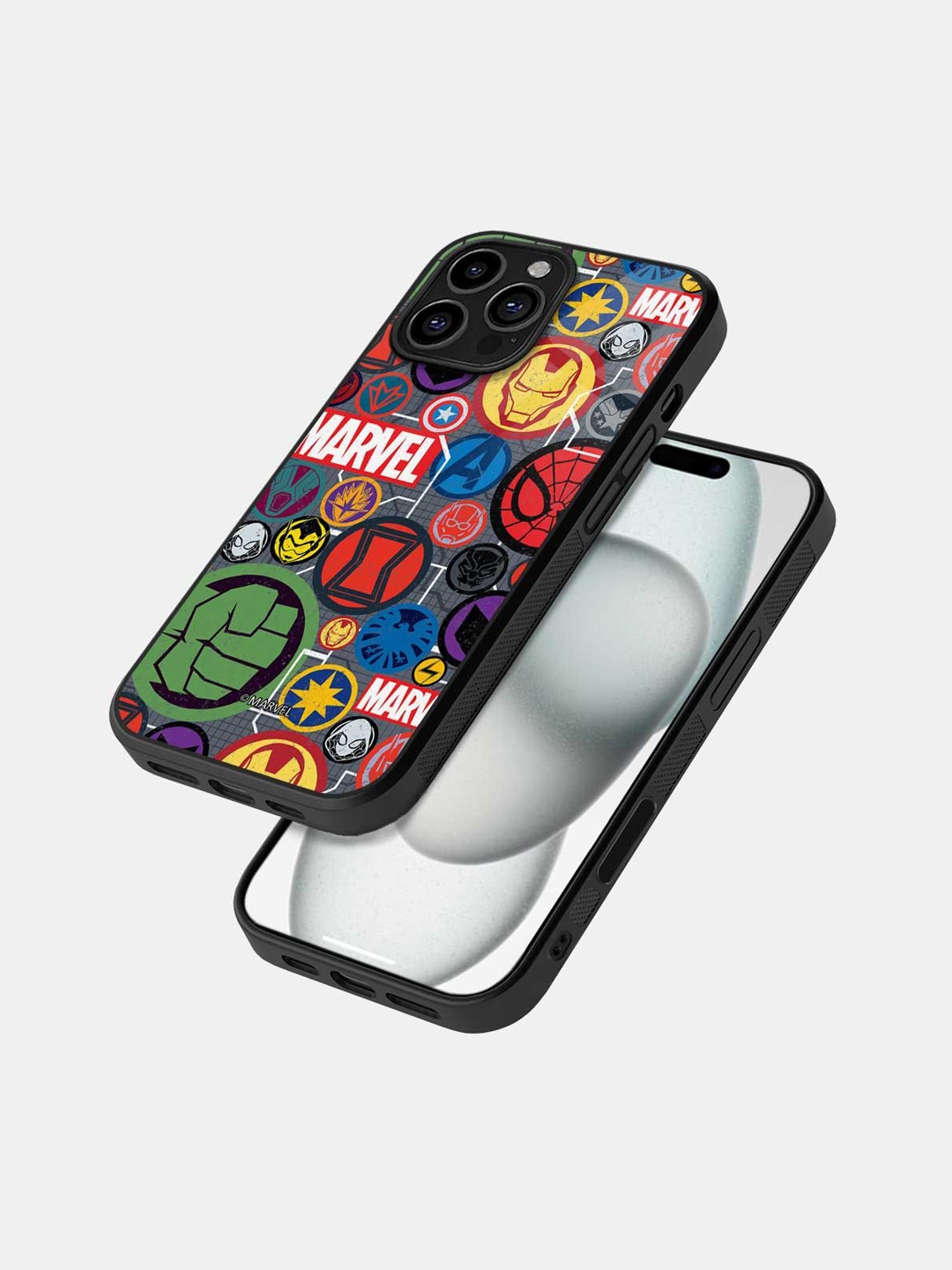 

macmerise Quirky Printed iPhone 16 Pro Max Bumper Case Mobile Accessories, Black
