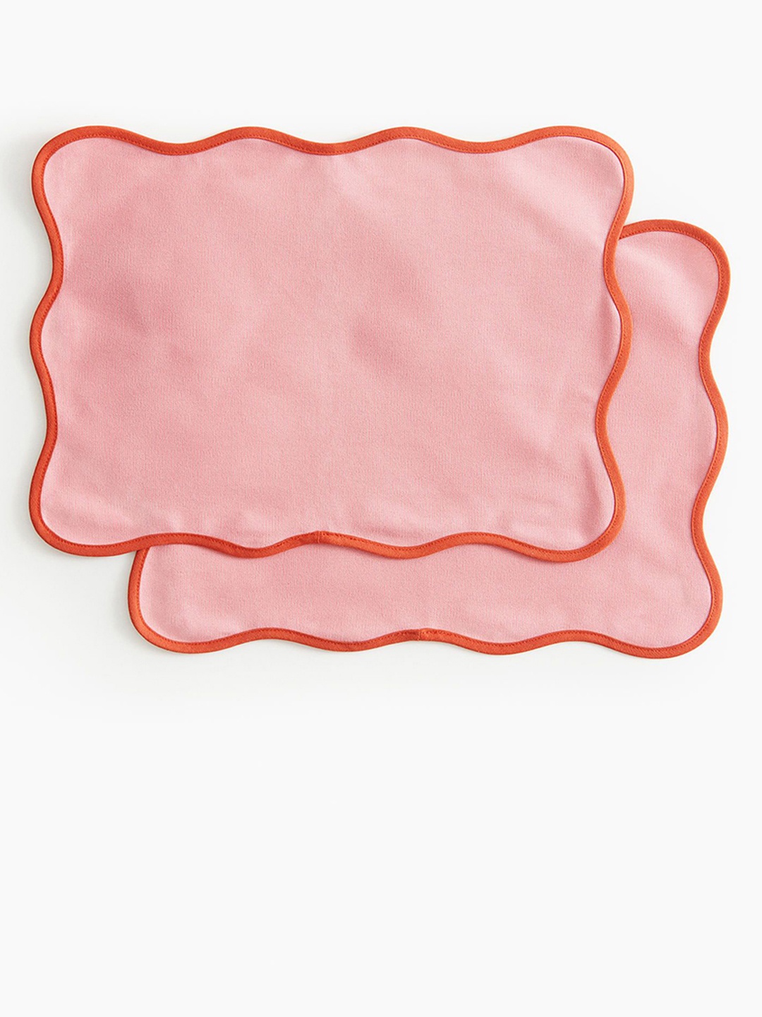 

H&M Pink 2-Pack Pure Cotton Scallop-Edged Place Mats