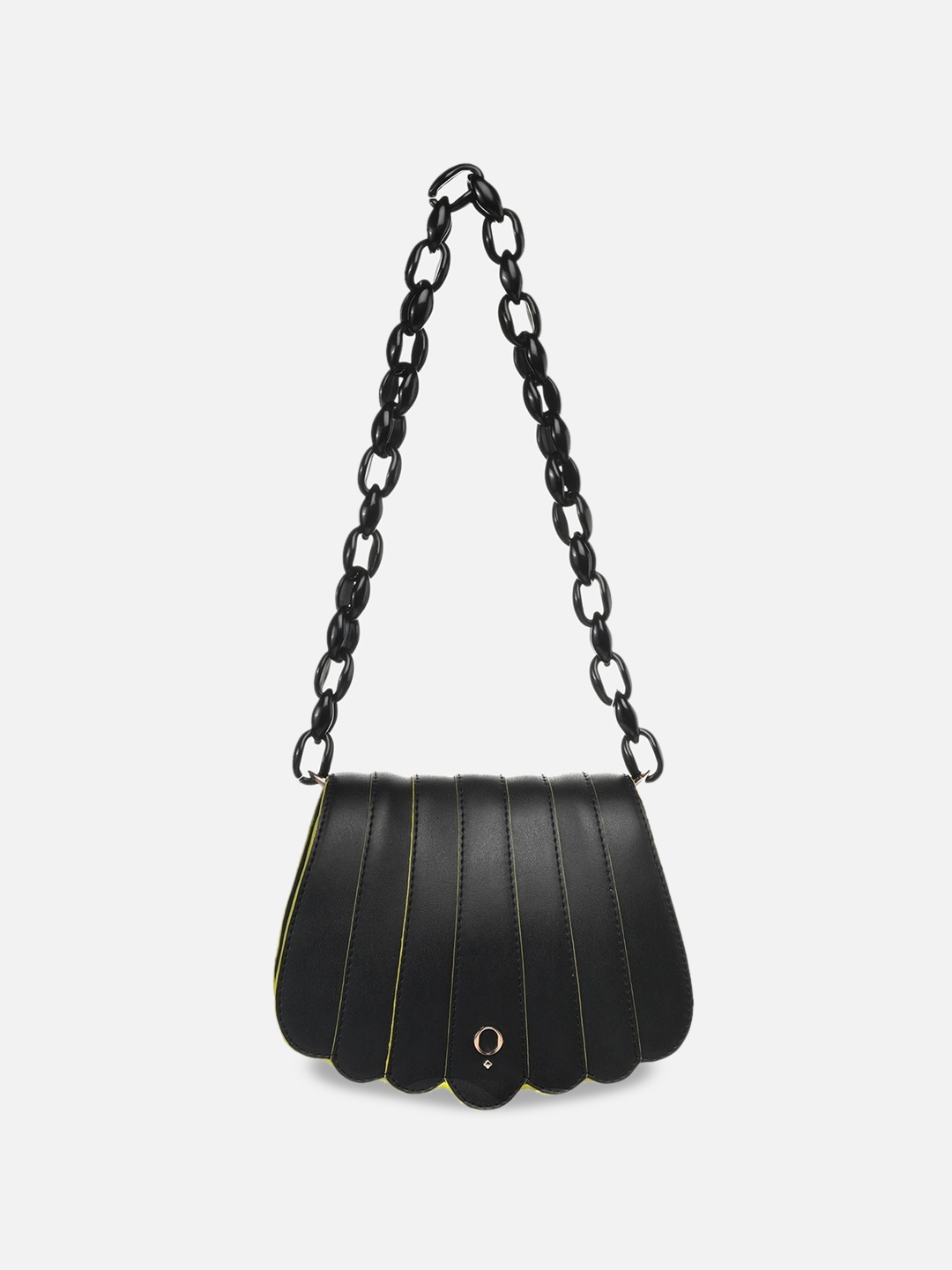 

Monadaa Structured Sling Bag with Quilted, Black