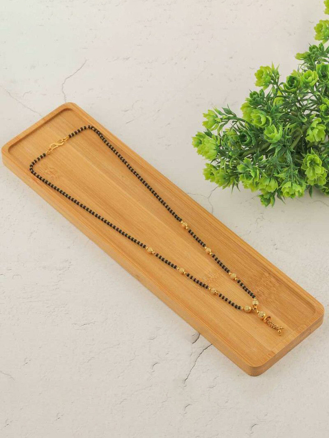 

Wynona Gold-Plated Artificial Beads Mangalsutra