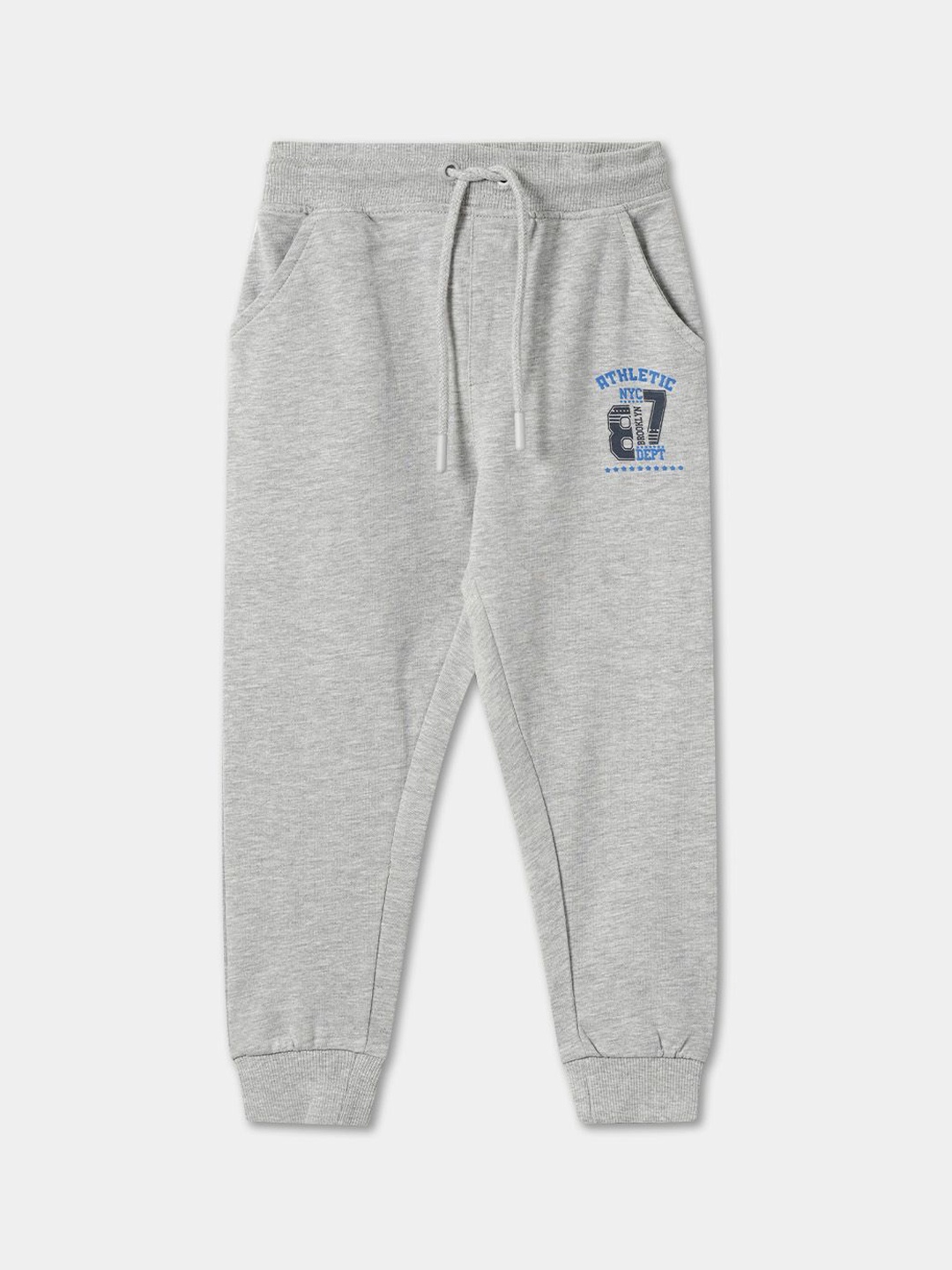 

R&B Boys Cotton Mid Rise Joggers, Grey