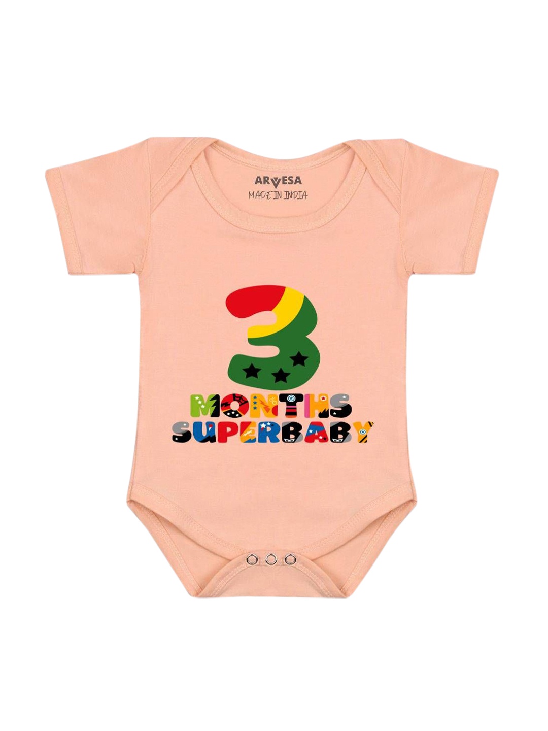 

Arvesa Infants Printed Bodysuit, Peach