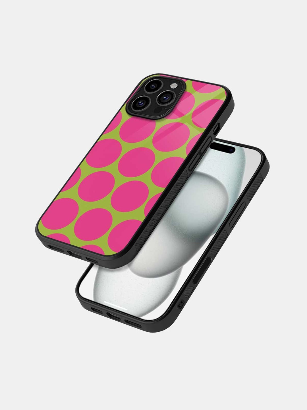 

macmerise Geometric Printed iPhone 16 Pro Max Bumper Case Mobile Accessories, Black