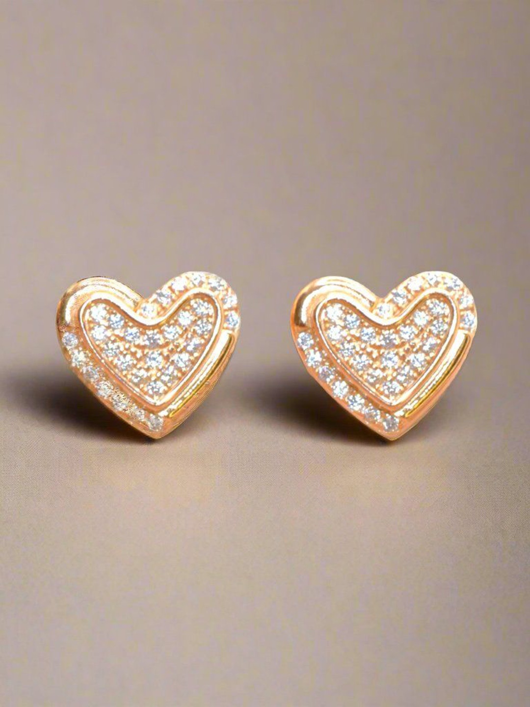 

Luxevogue Contemporary Studs Earrings, Rose gold