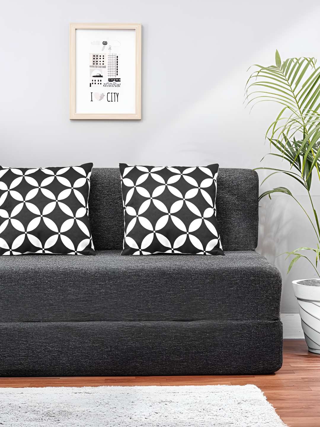 

Solis Primus Comfort for all Grey Foam Fold Out Sofa Cum Bed