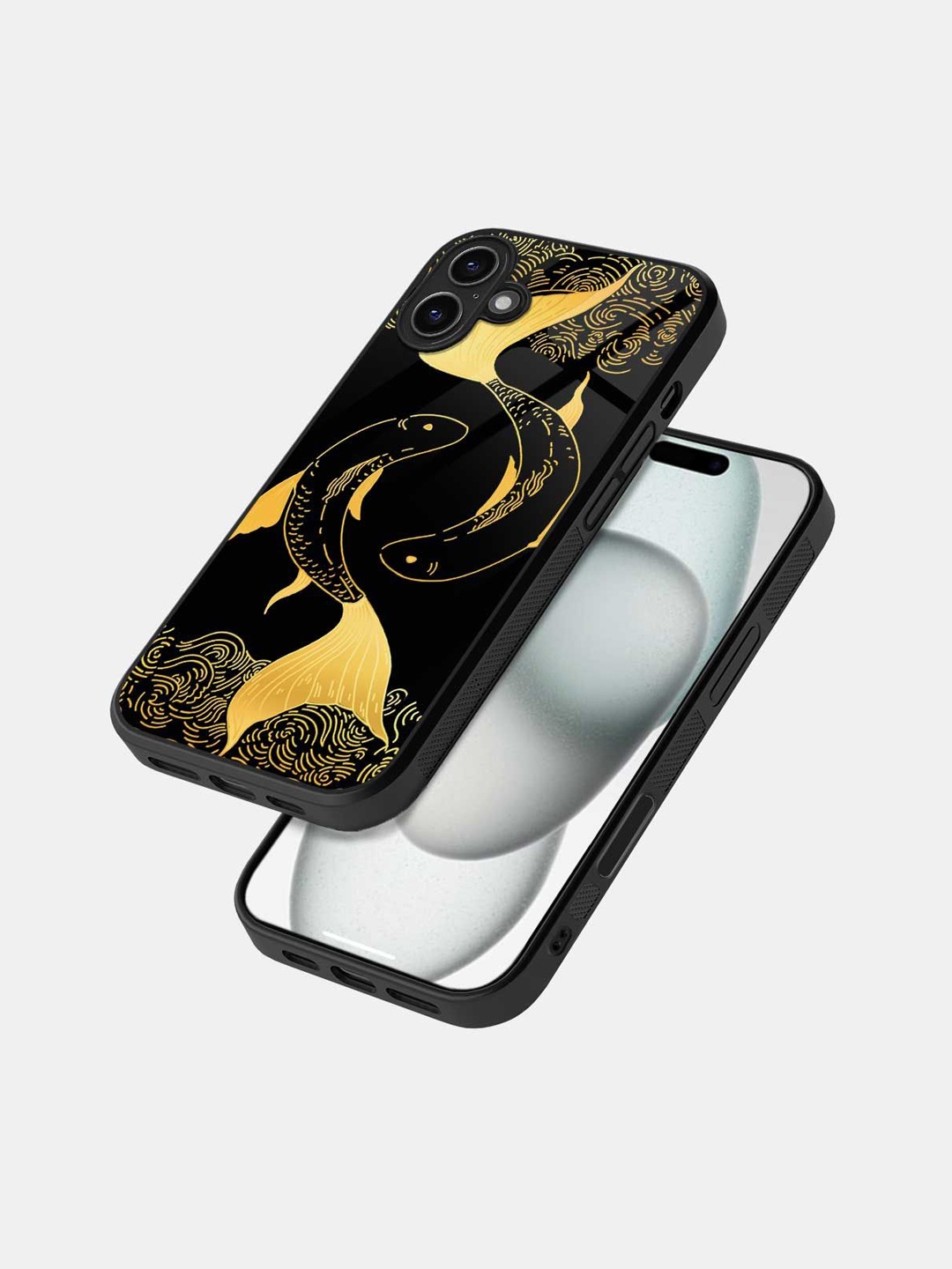 

macmerise Quirky Printed iPhone 16 Plus Back Case Mobile Accessories, Black
