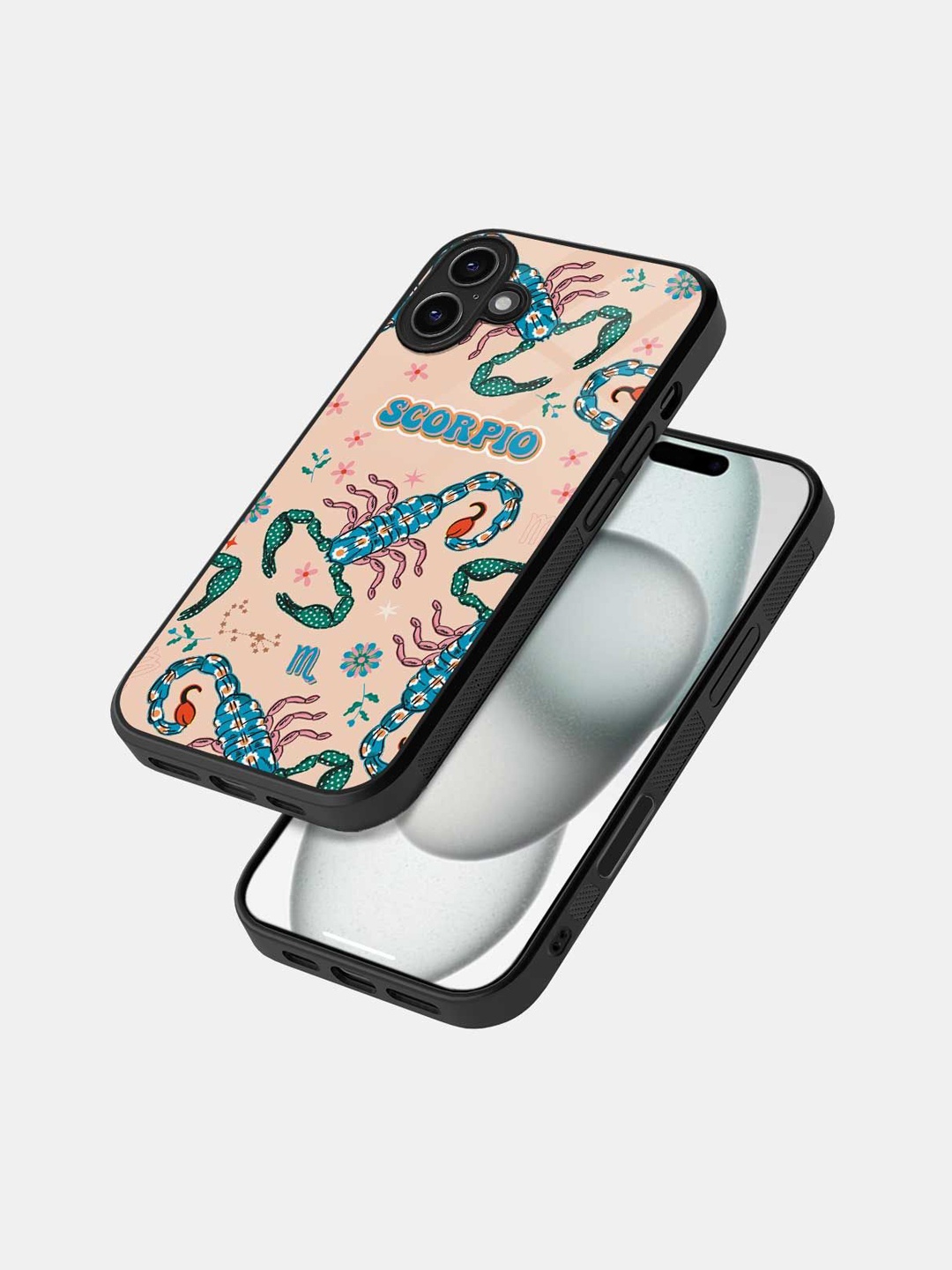 

macmerise Abstract Printed iPhone 16 Plus Bumper Case Mobile Accessories, Black