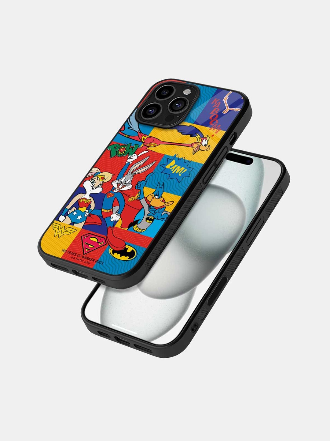 

macmerise Cartoon Characters Printed iPhone 16 Pro Max Bumper Case Mobile Accessories, White