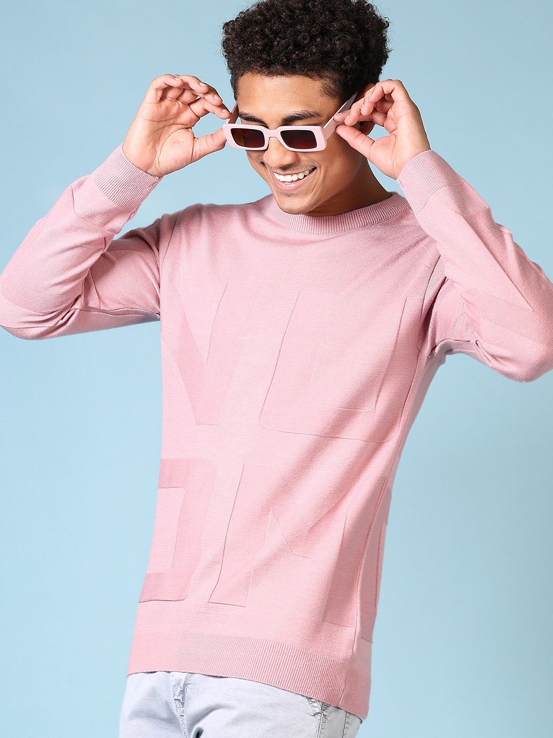 

V-Mart Men Pullover, Mauve