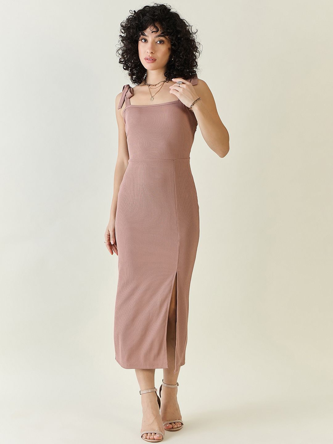 

aayu Bodycon Maxi Dress, Nude