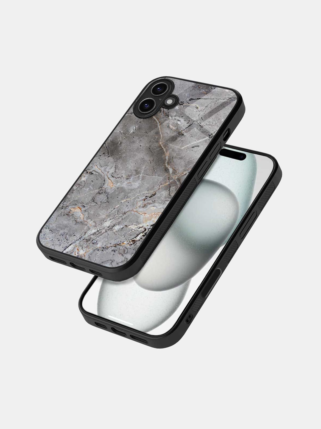 

macmerise Abstract Printed iPhone 16 Plus Bumper Case Mobile Accessories, Black