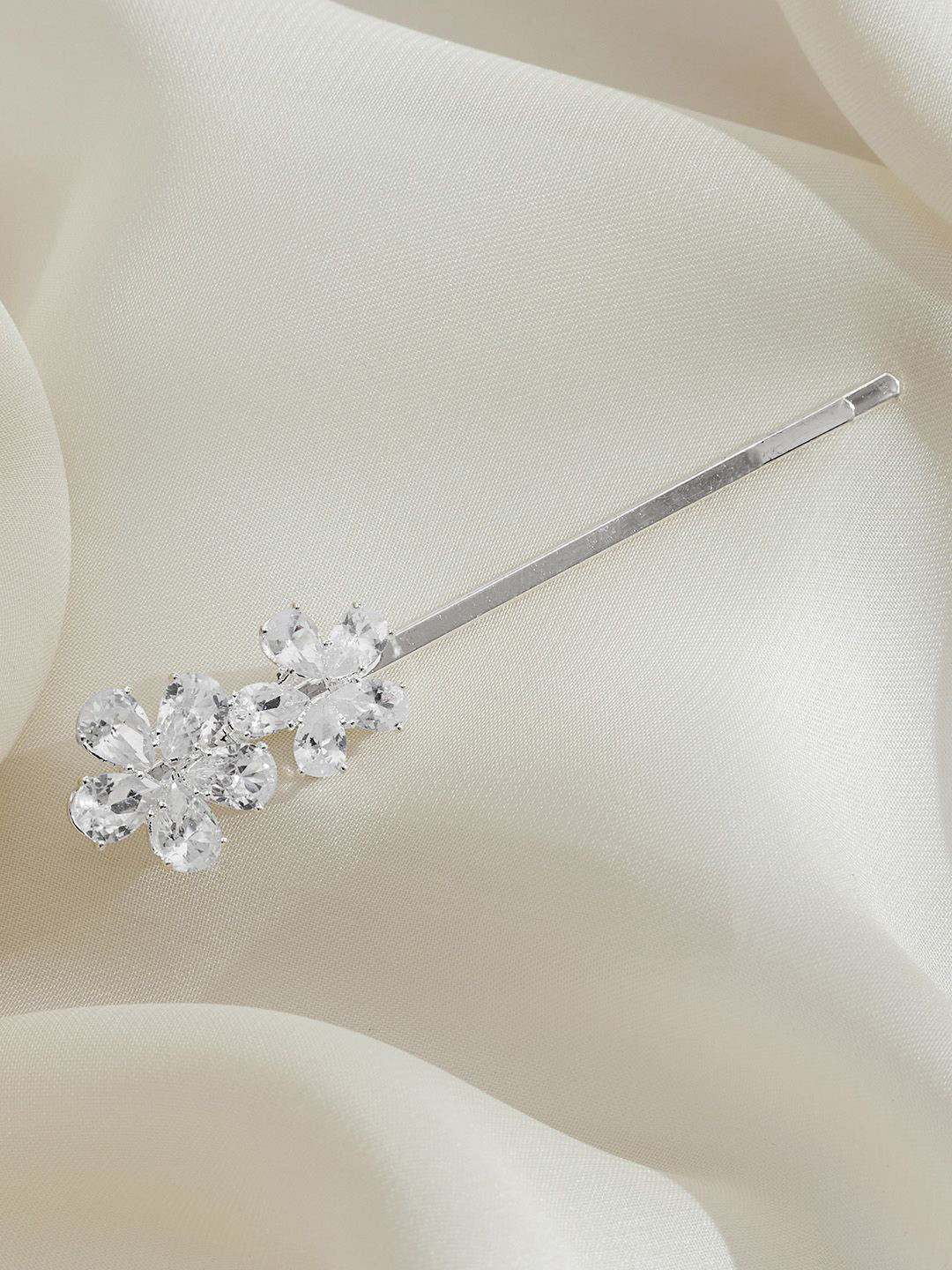 

JOKER & WITCH Women Embellished Bobby Pins, Silver