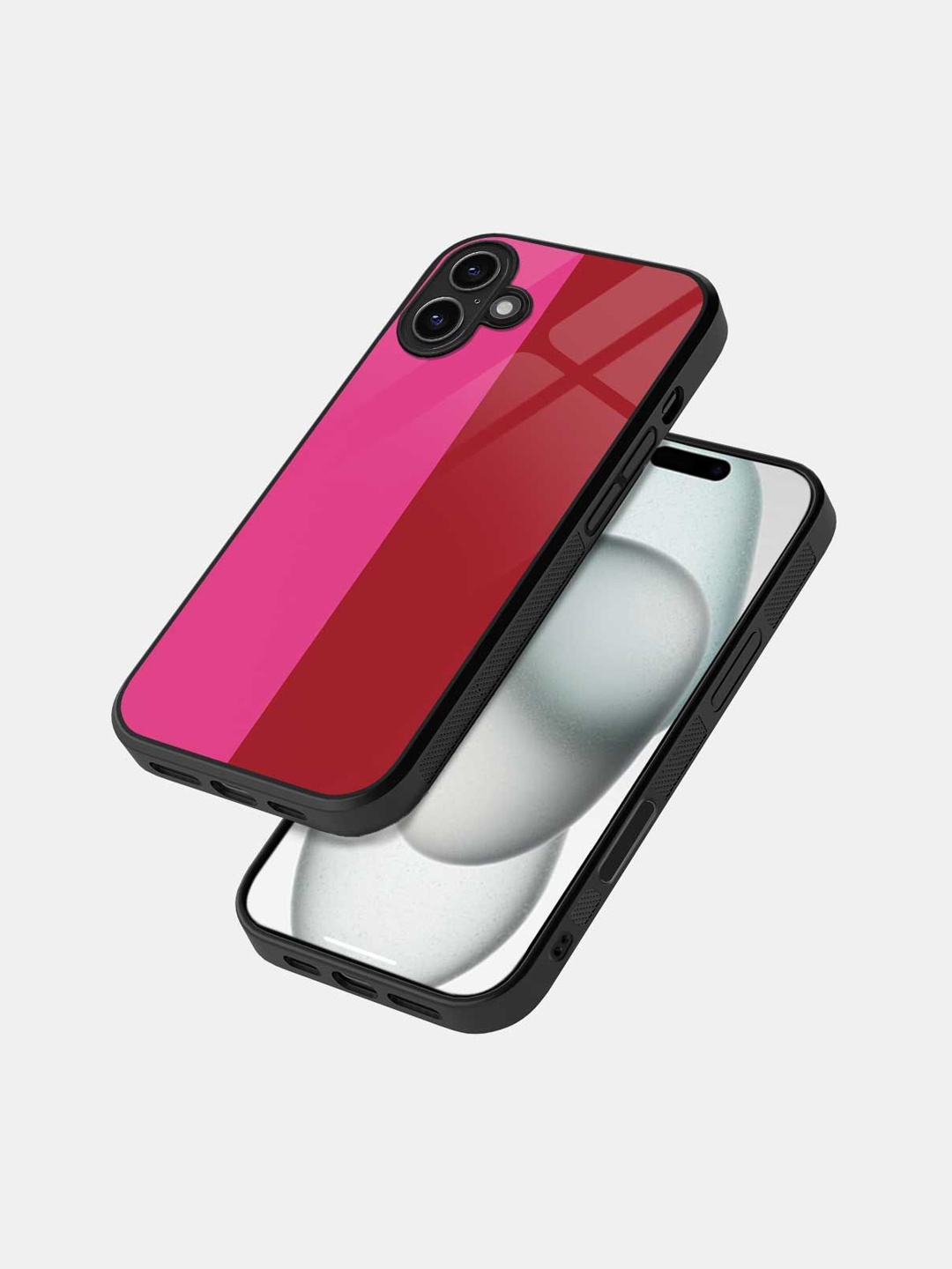

macmerise Solid Printed iPhone 16 Pro Back Case Mobile Accessories, Red