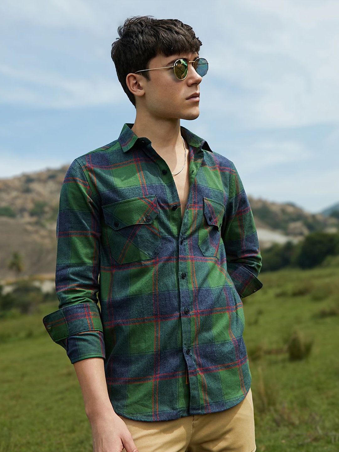 

Campus Sutra Men Comfort Opaque Checked Casual Shirt, Multi