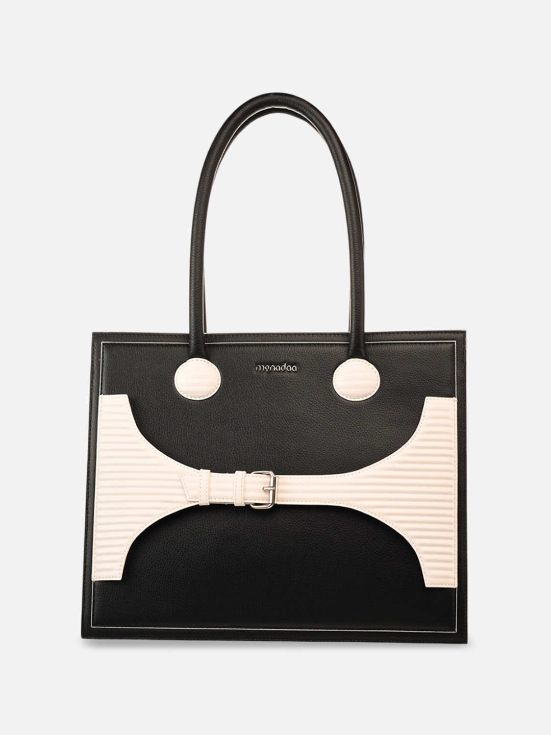 

Monadaa Oversized Shopper Tote Bag with Applique, Black