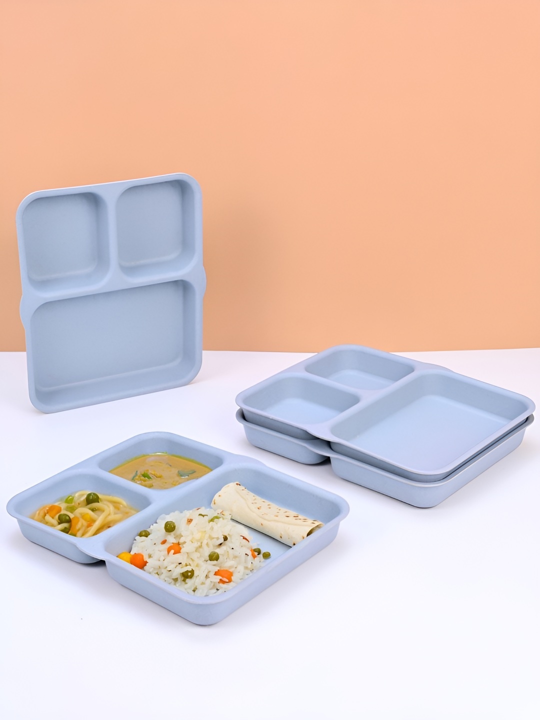 

eha Blue 4 Pieces Dishwasher Safe Plates