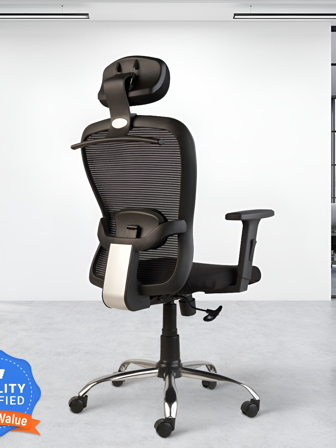 

CELLBELL Black Aries C160 High Back Mesh Office Adjustable Arm Chair