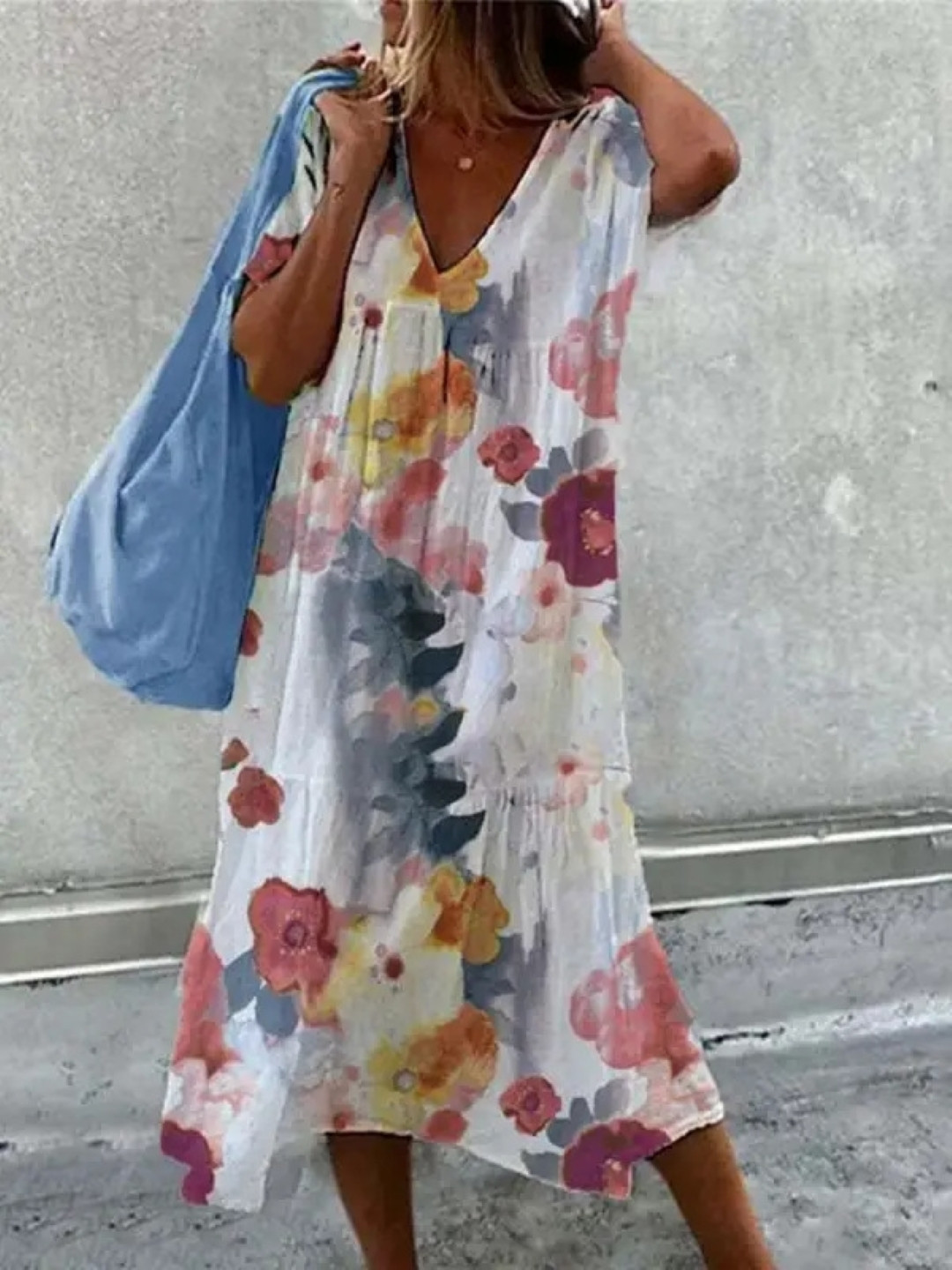 

HERE&NOW Women Floral Print A-Line Dress, White
