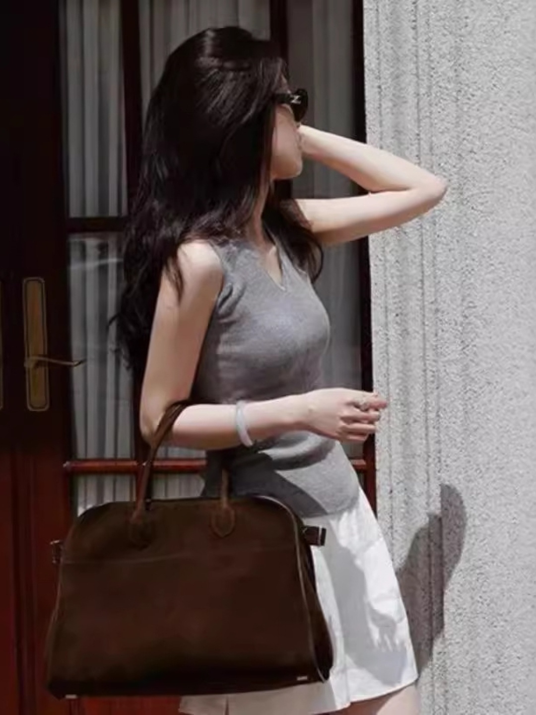 

KPOP V-Neck Sleeveless Top, Grey