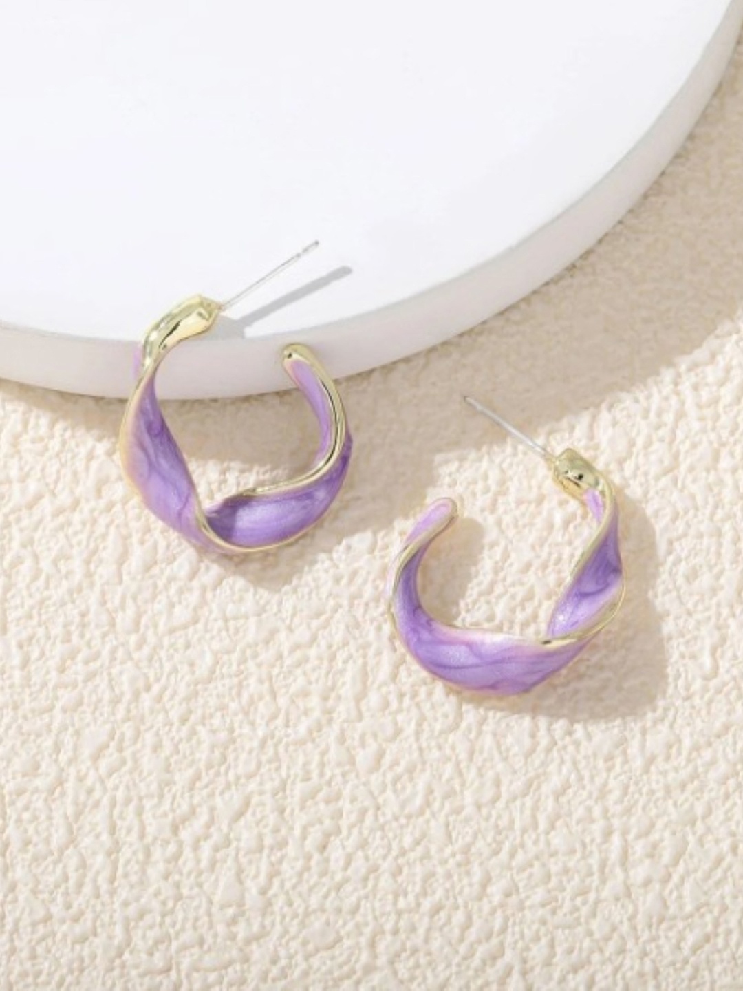 

SUBHAGALANKAR Circular Hoop Earrings, Purple