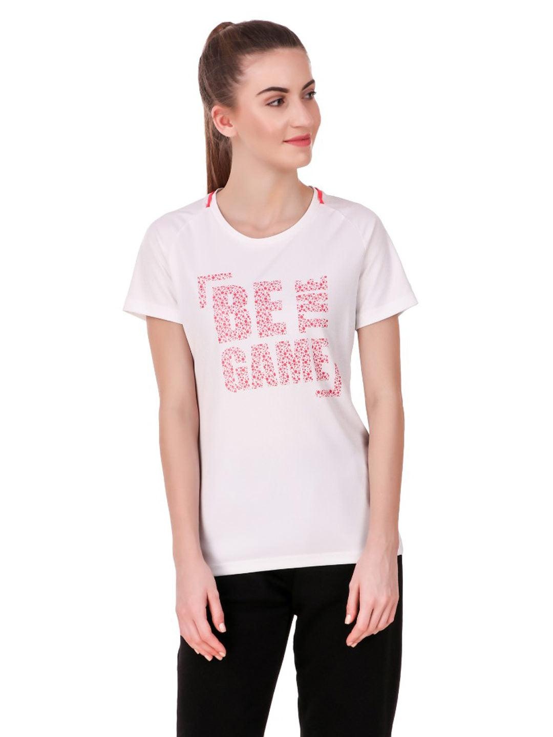

Alcis Women Printed White T-shirt