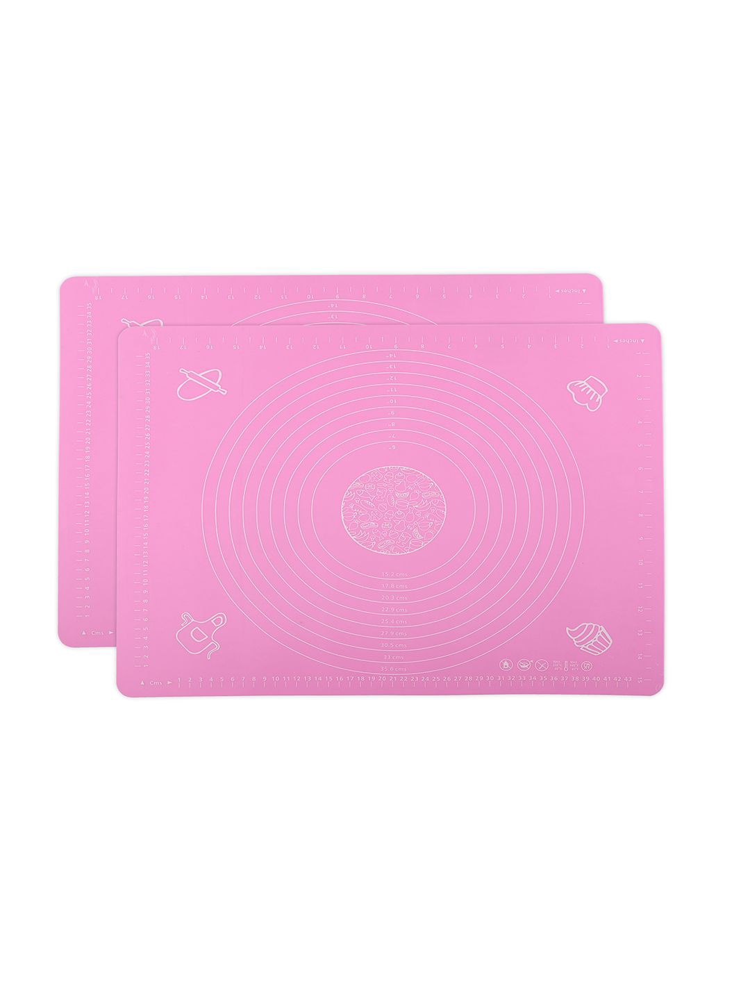 

Kuber Industries Pack Of 2 Pink & White Rolling Board