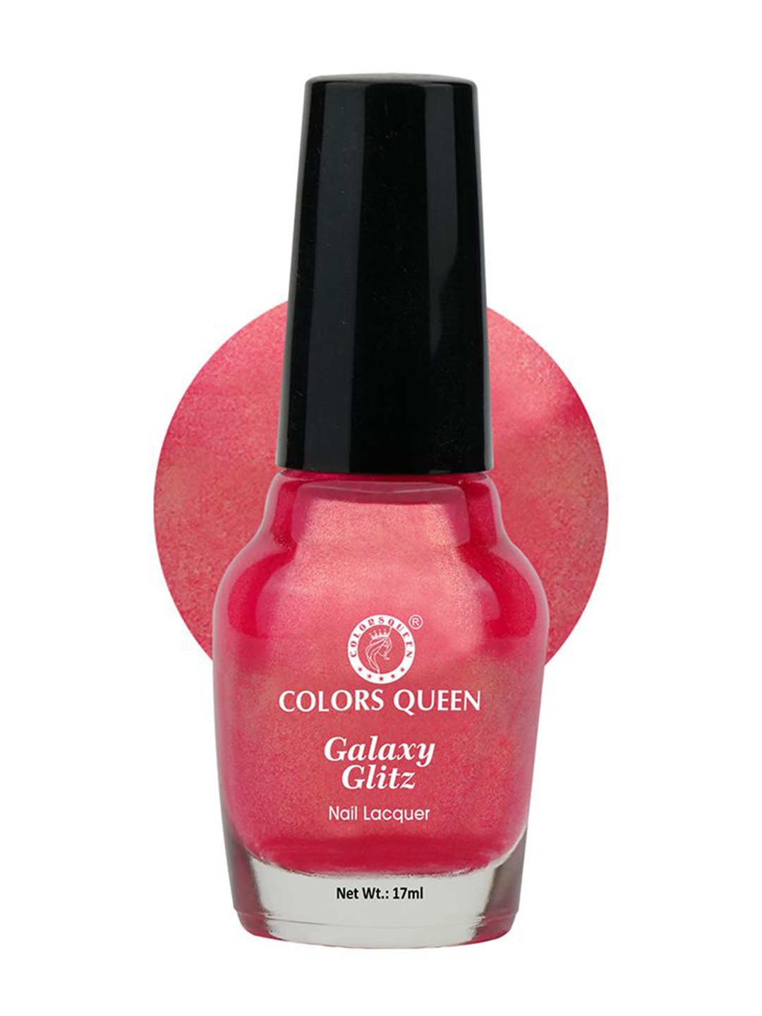 

Colors Queen Galaxy Glitz Nail Lacquer-17ml-Flamingo Flirt-18, Pink