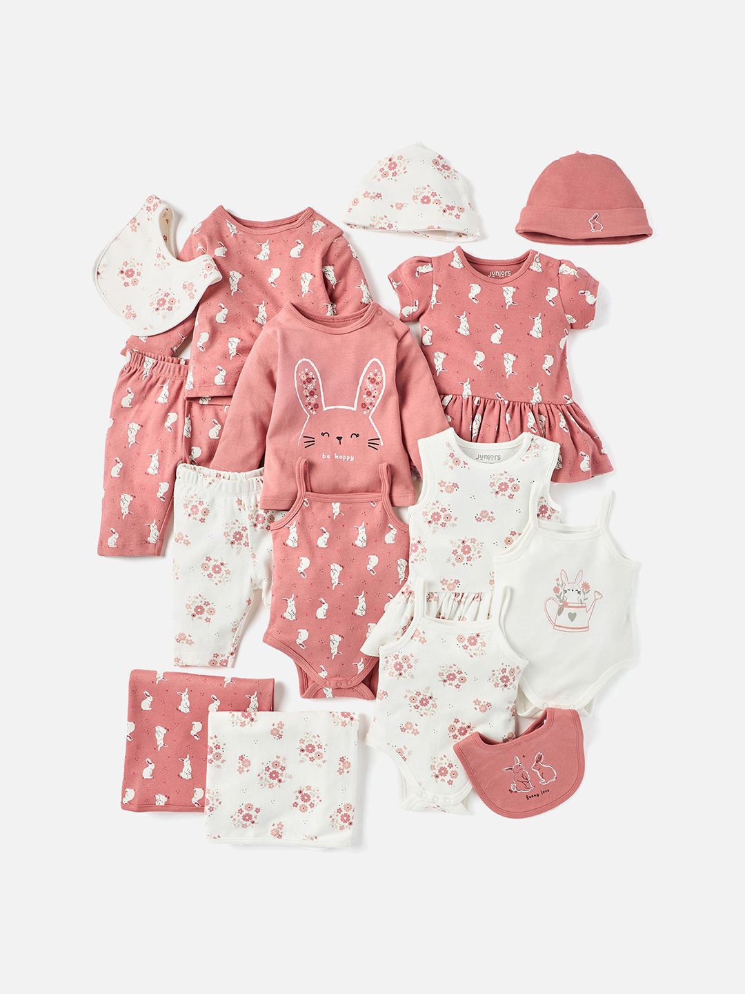 

Juniors by Babyshop Girls Pack of 2 Printed Night suit, Cream