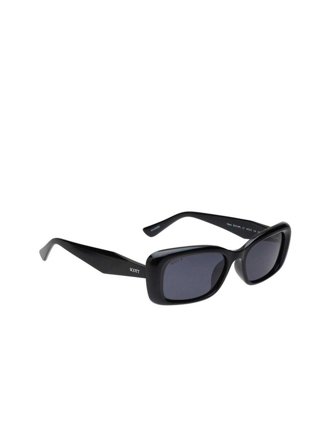 

SCOTT Women Rectangle Sunglasses with UV Protected Lens, Black