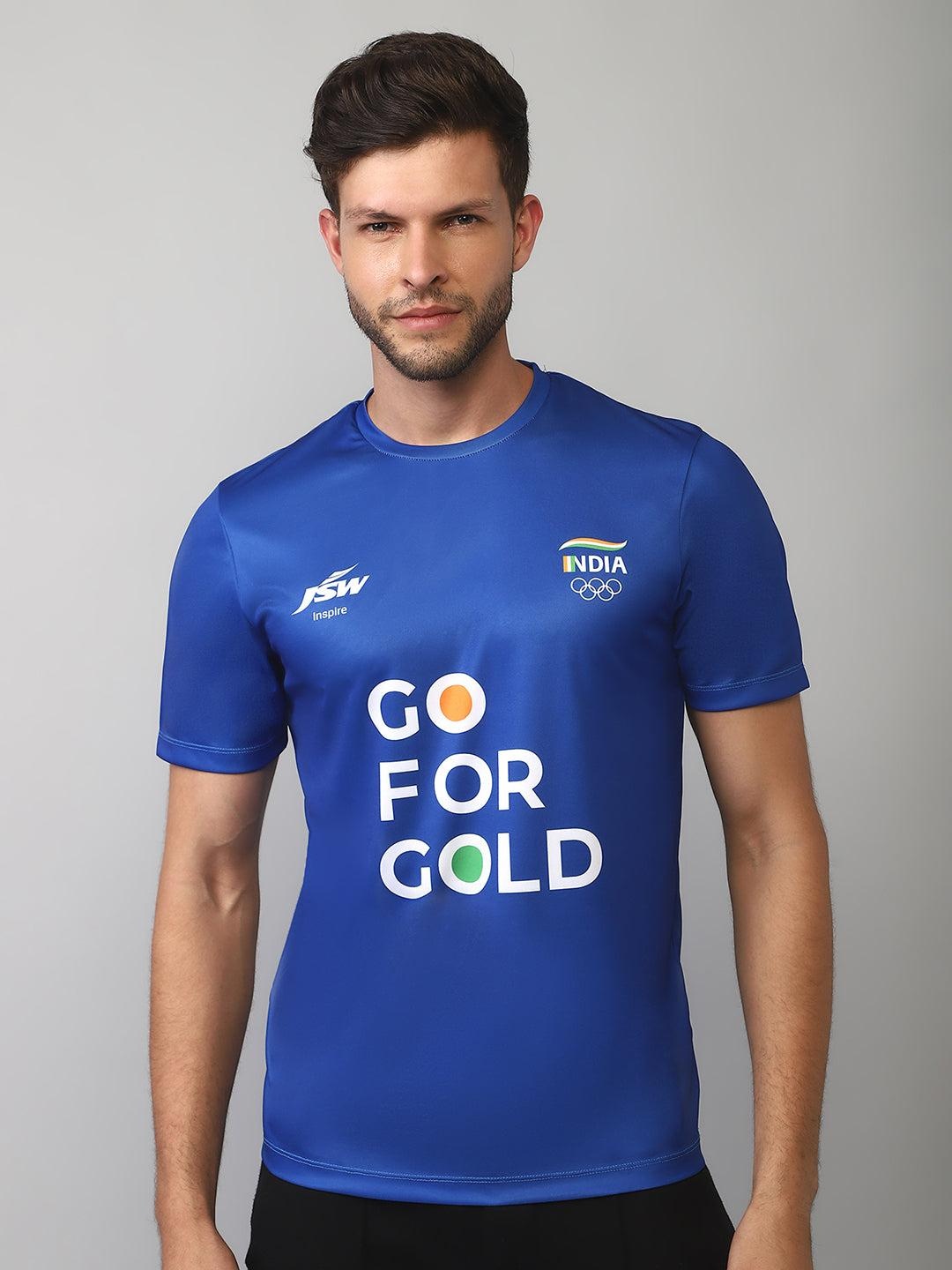 

Alcis Men InspireGo For Gold Fan T-shirt - Navy Blue
