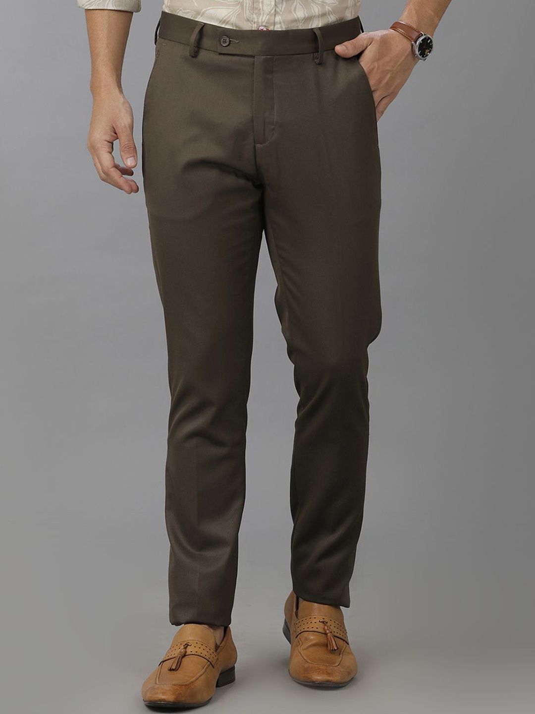 

Double Two Men Slim Fit Trousers, Green