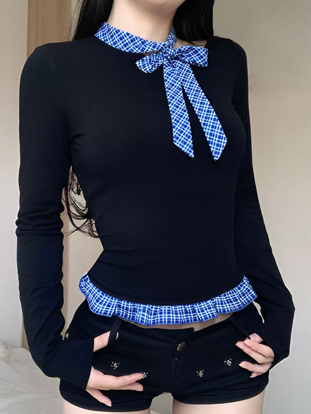 

LULU & SKY Cotton Top, Black