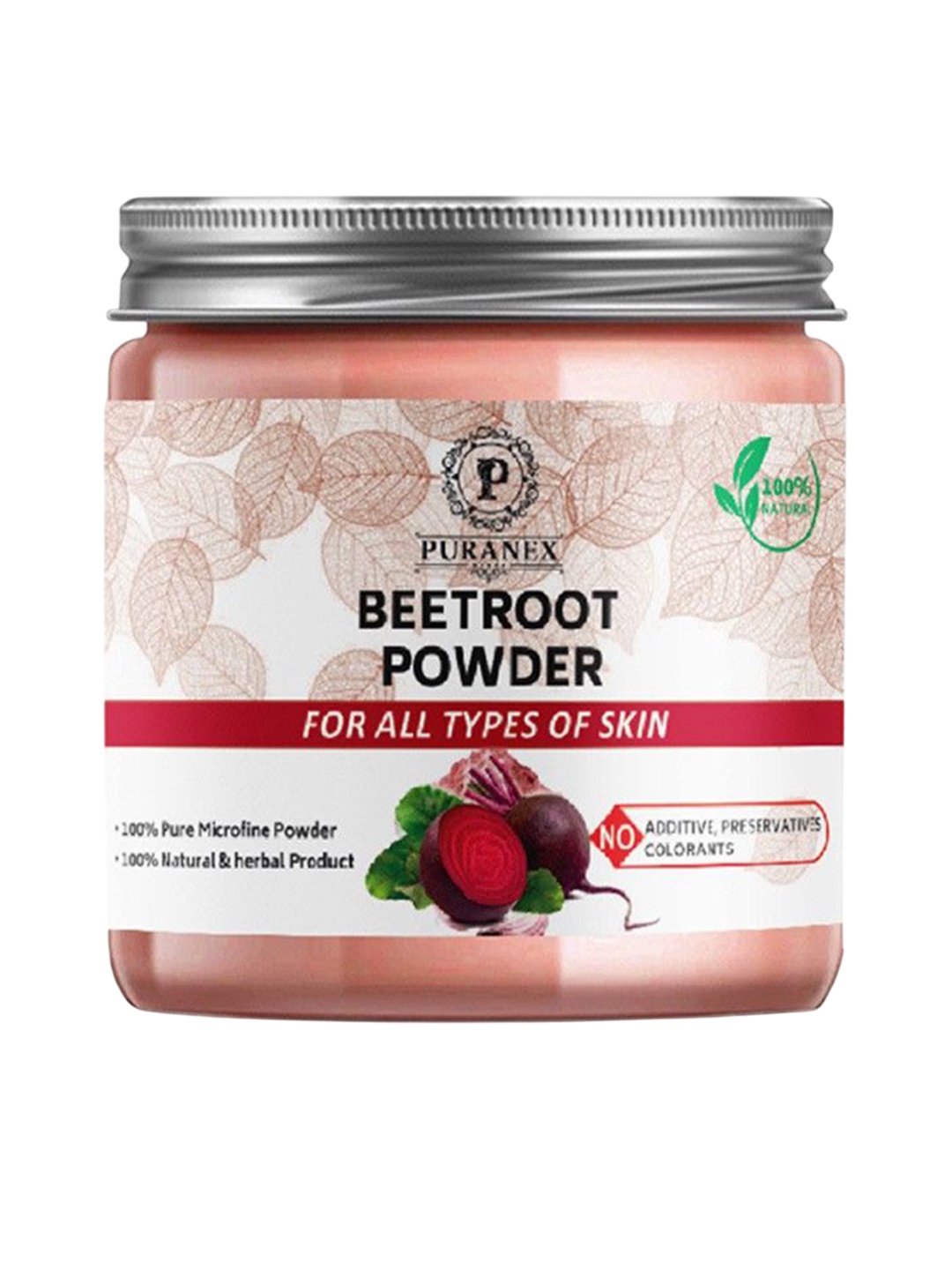 

Puranex 100% Natural Beetroot Powder Face Pack - 100 g, White