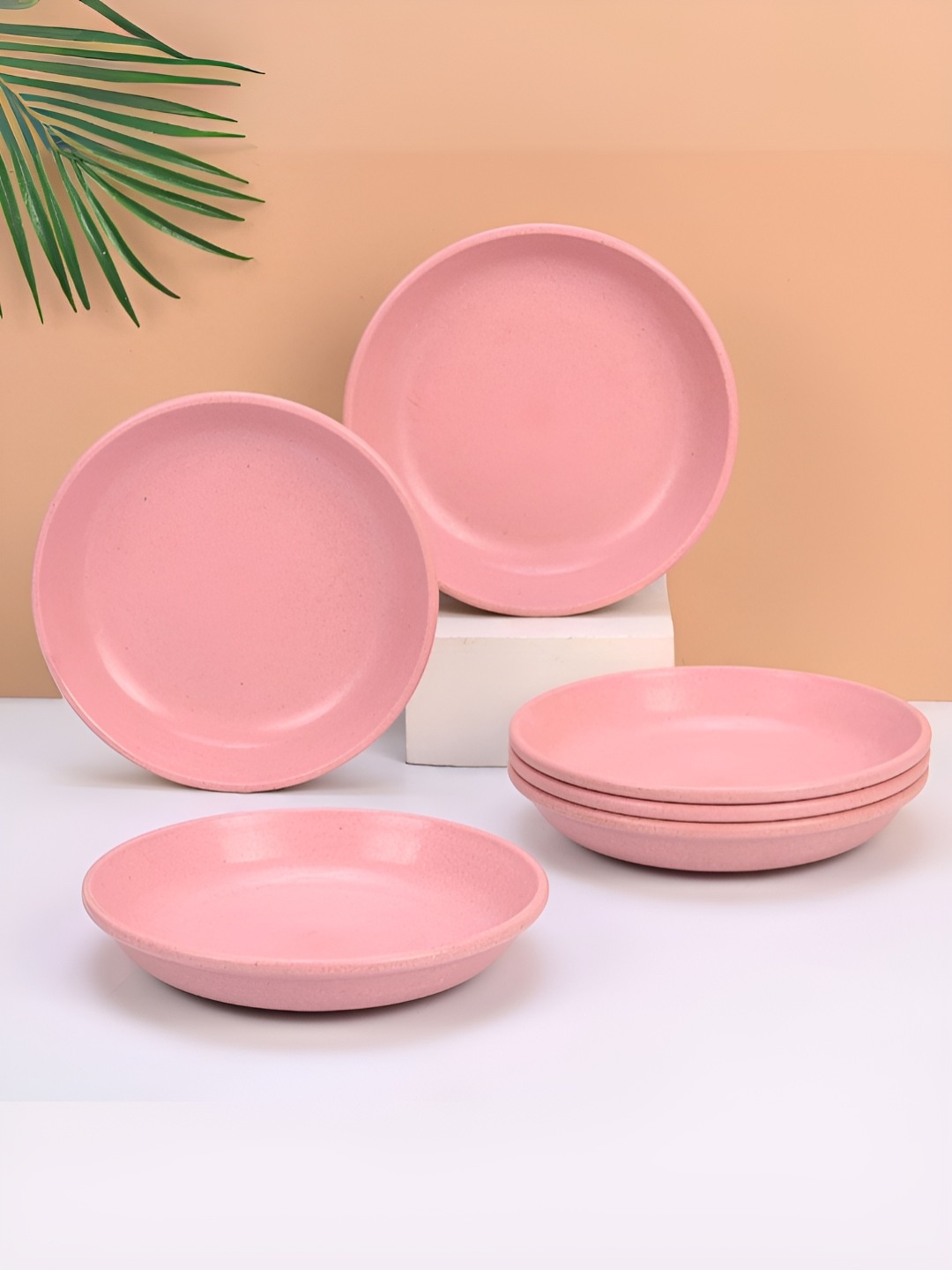 

eha Kids Pink 6 Pieces Dishwasher Safe Plates
