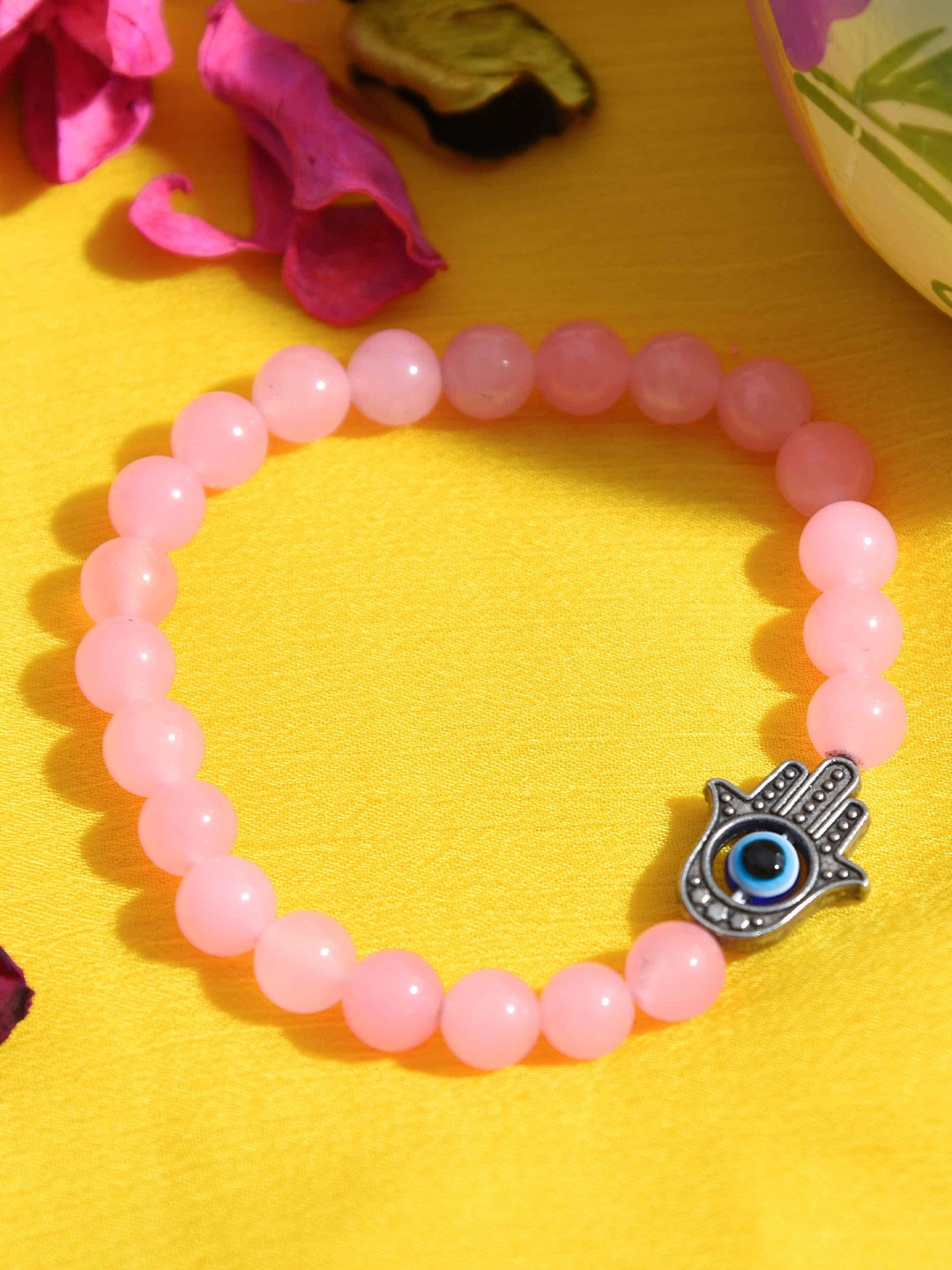 

Astrotalk Love Attraction with Evil Eye Hamsa Bracelet, Pink