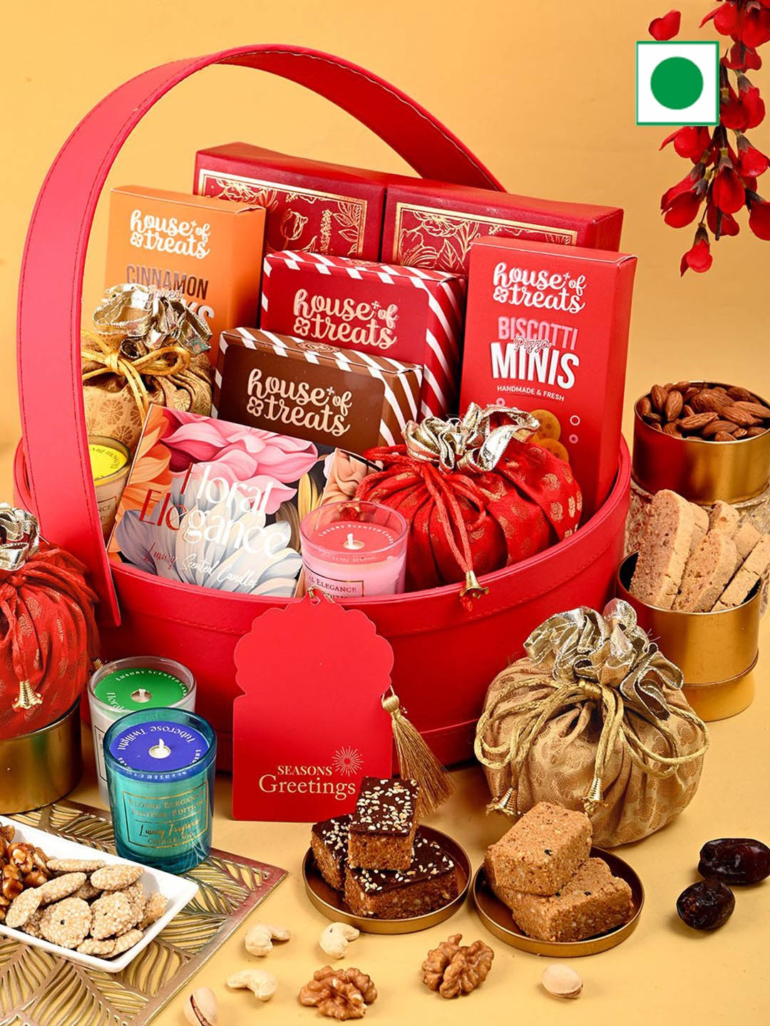 

RawFruit Basket Gift Hamper, Red