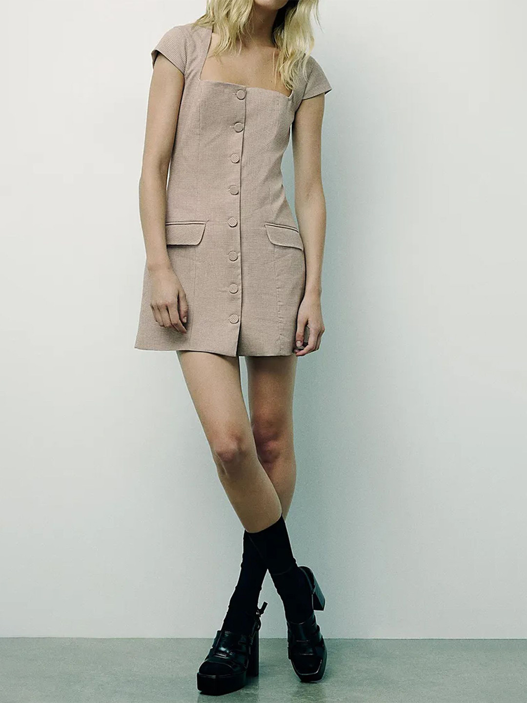 

LULU & SKY A-Line Dress, Beige