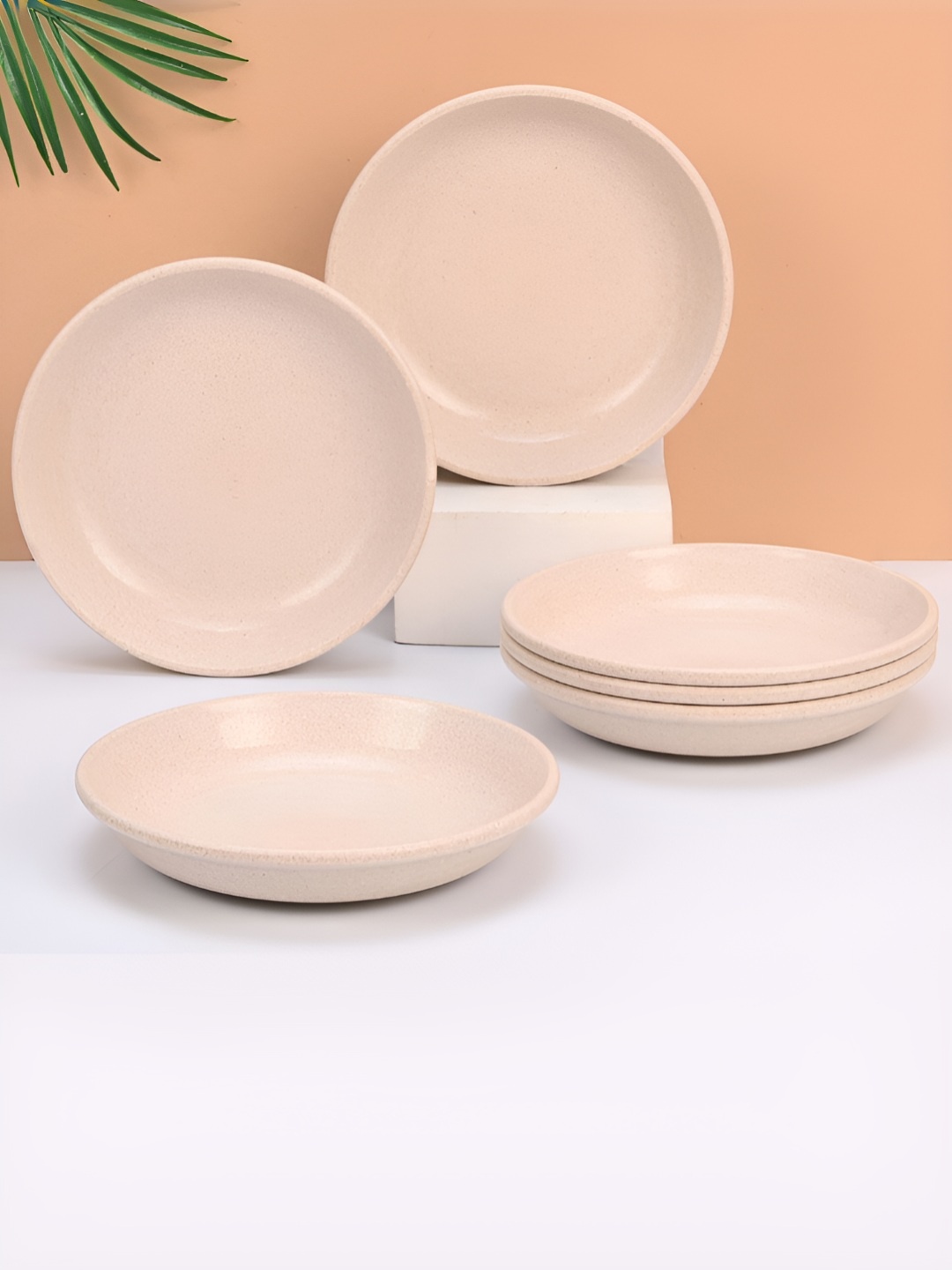 

eha Off White 6 Pieces Dishwasher Safe Plates