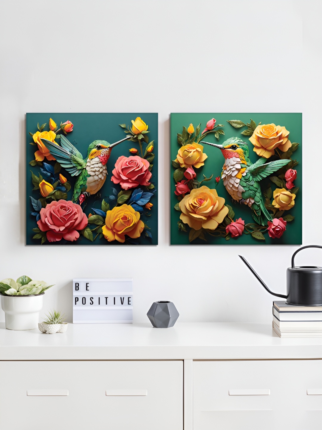 

RANDOM Green & Red 2 Piece Floral and Botanical Canvas Wall Paintings