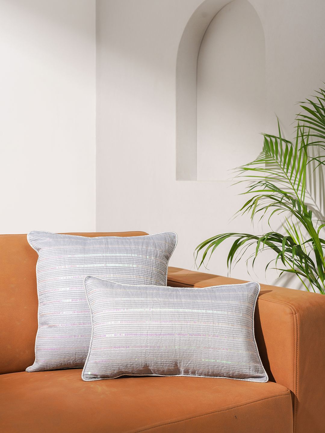 

India Circus by Krsnaa Mehta Grey Cushion Covers