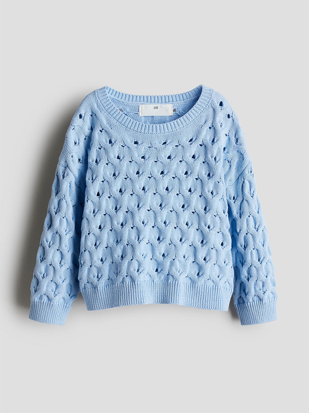 

H&M Hole-Knit Jumper, Blue