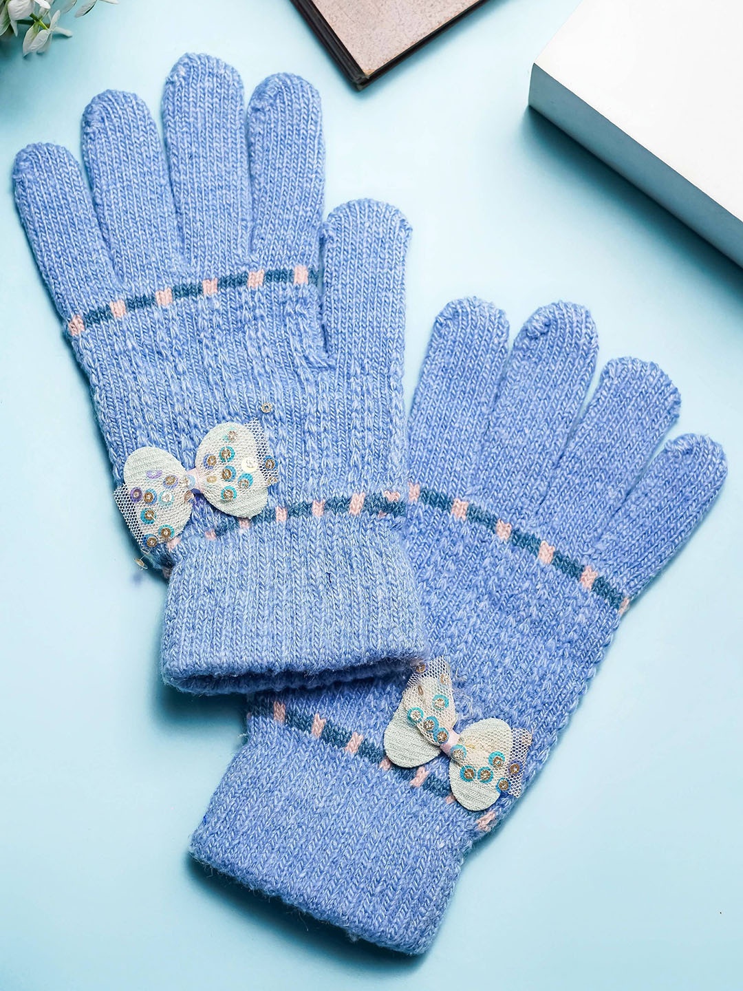 

Brauch Women Patterned Winter Gloves, Blue